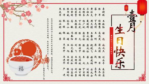 【生日祝福】恭祝1月生日的員工生日快樂！