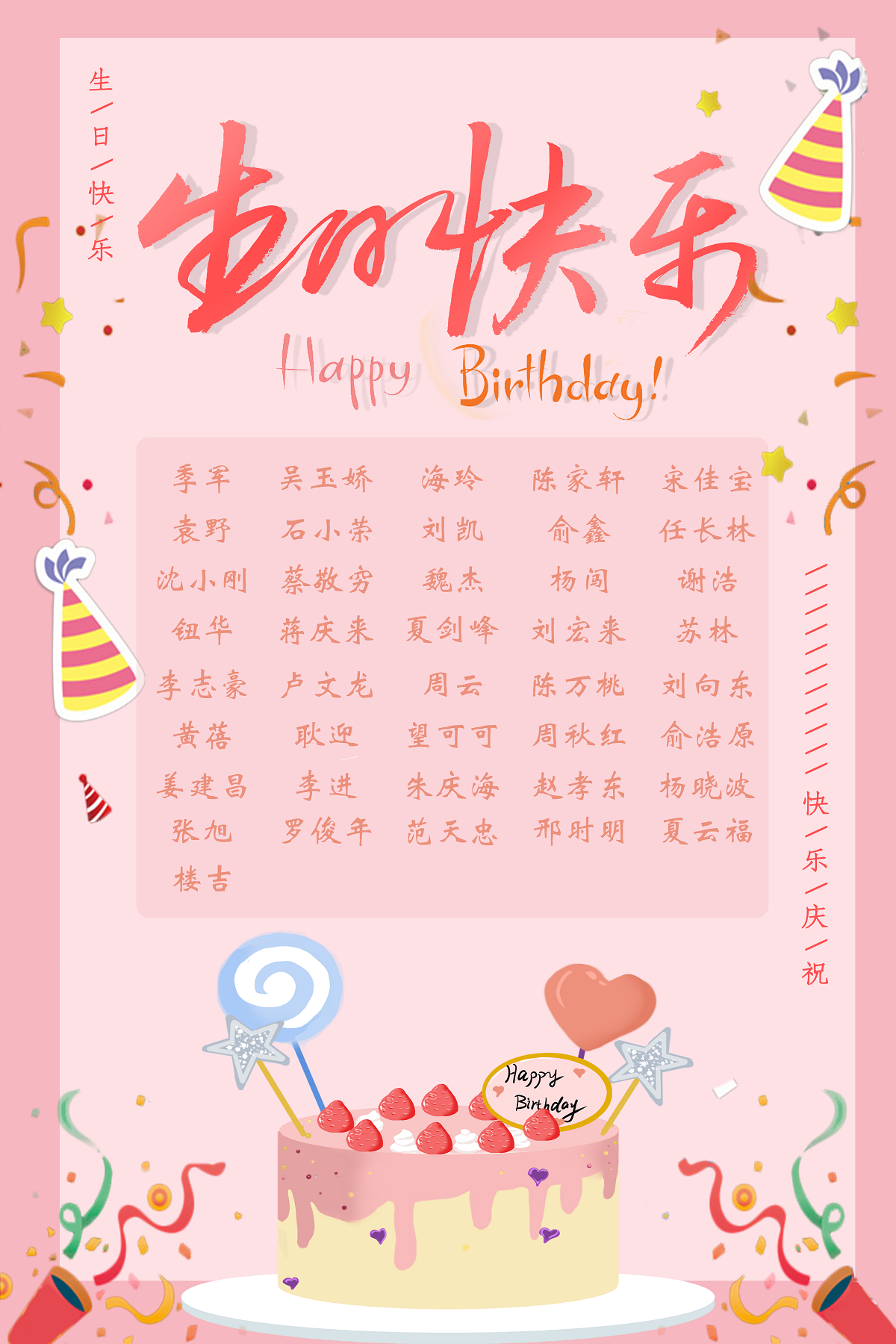 【生日祝?！抗ё?月生日的員工生日快樂！