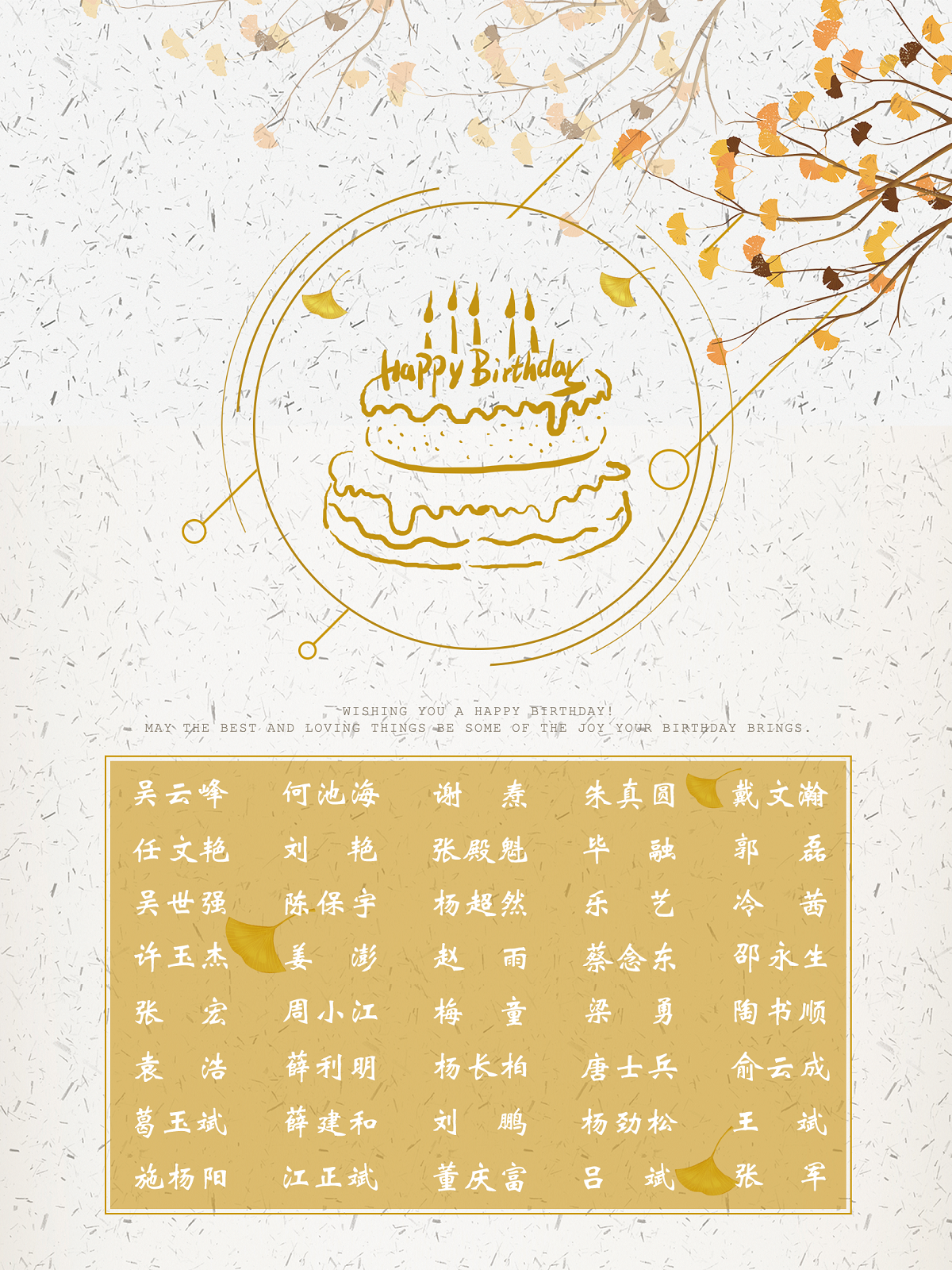 【生日祝?！抗ё?月生日的員工生日快樂！