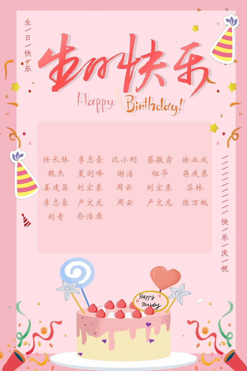 【生日祝?！抗ё?8月生日的員工生日快樂！